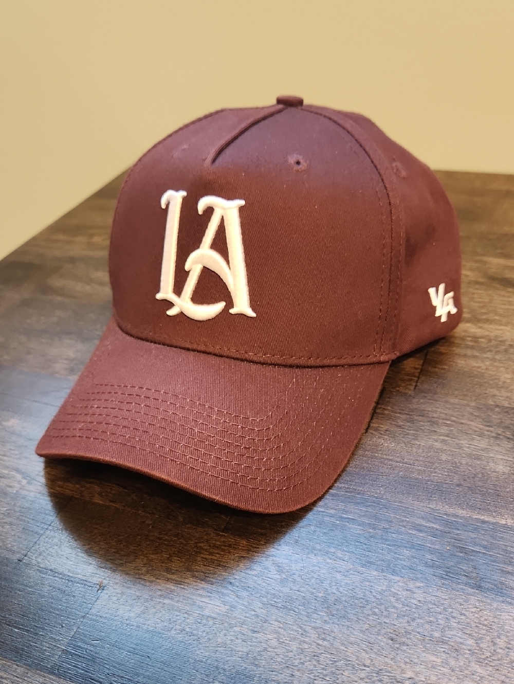 Youngla A-Frame Snapback Hat Maroon Embroided Logo Hat